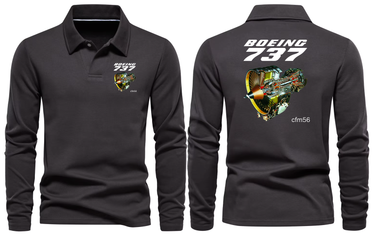 BOEING 737 LONG SLEEVE POLO